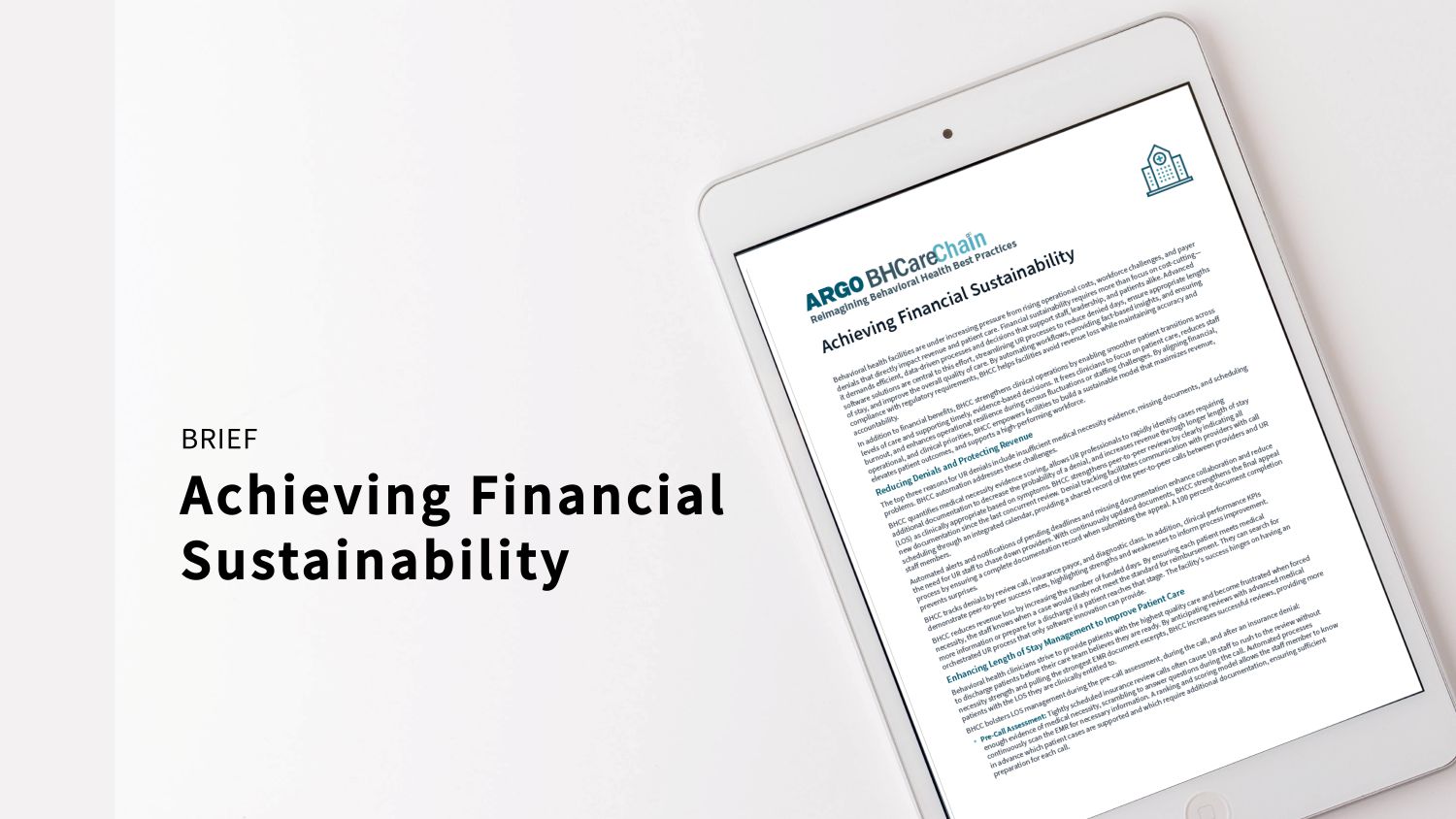 Achieving Financial Sustainability